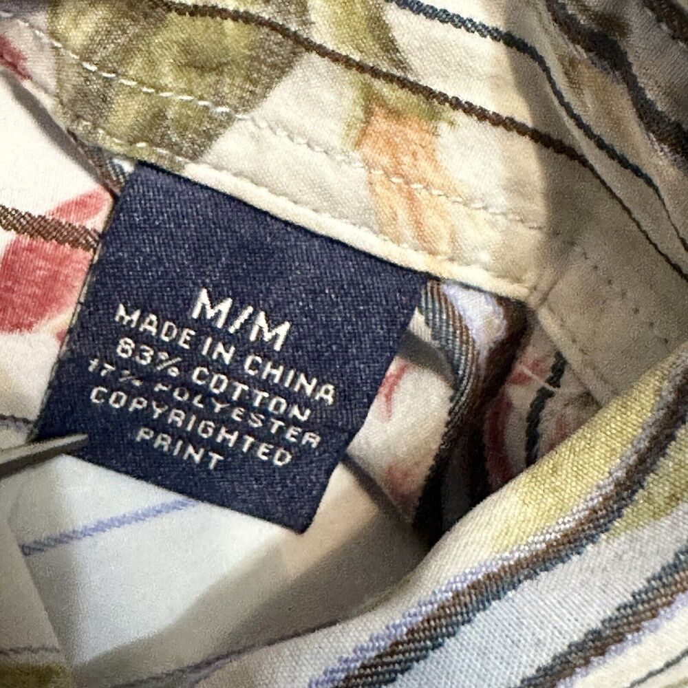 Tommy Bahama Shirt Men’s Medium Tropical Floral Print Button Down Long Sleeve - Picture 6 of 9
